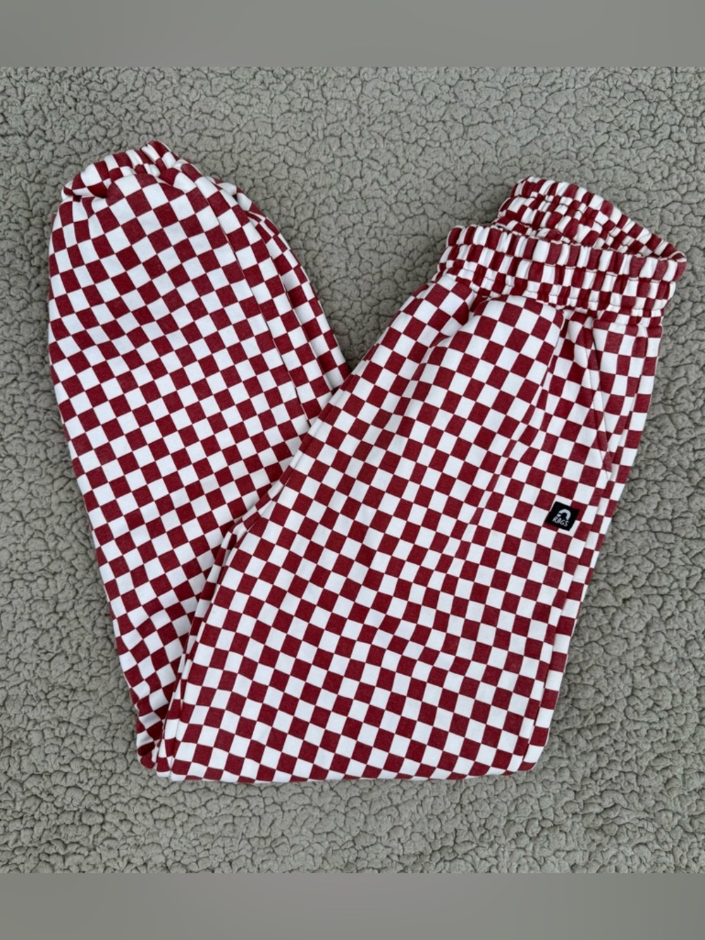 Rags apparel Red & White Checkered Joggers limited edition - Picture 2 of 5